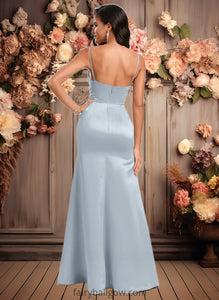 Desirae Trumpet/Mermaid Off the Shoulder Square Floor-Length Satin Prom Dresses With Ruffle XXCP0025883