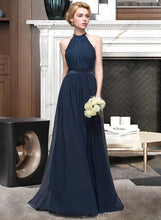 Load image into Gallery viewer, Dominique A-Line/Princess Scoop Neck Floor-Length Chiffon Bridesmaid Dress With Ruffle XXCP0013105