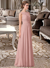 Load image into Gallery viewer, Krystal Chiffon Lace A-Line Floor-length Bridesmaid Dress XXCP0013107