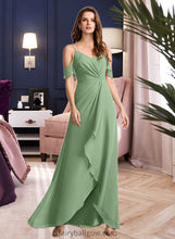 Load image into Gallery viewer, EmeryPiper A-Line V-neck Asymmetrical Bridesmaid Dress With Split Front XXCP0013109