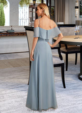 Load image into Gallery viewer, Joanna A-Line Off-the-Shoulder Floor-Length Bridesmaid Dress With Ruffle Split Front XXCP0013116