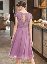 Load image into Gallery viewer, Hortensia A-Line Scoop Neck Knee-Length Bridesmaid Dress XXCP0013119