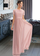 Load image into Gallery viewer, Zaniyah A-Line Floor-Length Bridesmaid Dress With Lace XXCP0013151