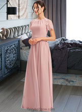 Load image into Gallery viewer, Zaniyah A-Line Floor-Length Bridesmaid Dress With Lace XXCP0013151