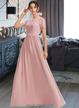 Load image into Gallery viewer, Zaniyah A-Line Floor-Length Bridesmaid Dress With Lace XXCP0013151