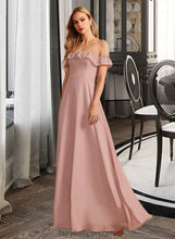 Load image into Gallery viewer, Baylee A-Line Off-the-Shoulder Floor-Length Bridesmaid Dress With Ruffle XXCP0013156