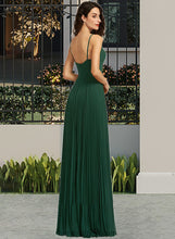 Load image into Gallery viewer, Keira A-Line V-neck Floor-Length Bridesmaid Dress With Pleated XXCP0013159