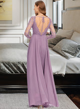 Load image into Gallery viewer, Melissa A-Line V-neck Floor-Length Chiffon Bridesmaid Dress XXCP0013162