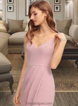 Load image into Gallery viewer, Lilianna Sheath/Column V-neck Asymmetrical Stretch Crepe Bridesmaid Dress XXCP0013167