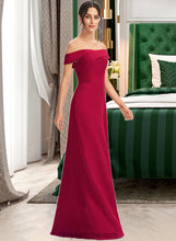 Load image into Gallery viewer, Adalyn Sheath/Column Off-the-Shoulder Floor-Length Bridesmaid Dress With Ruffle XXCP0013177