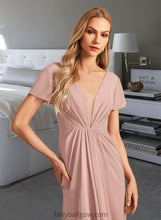 Load image into Gallery viewer, Audrey A-Line V-neck Floor-Length Bridesmaid Dress With Ruffle XXCP0013183