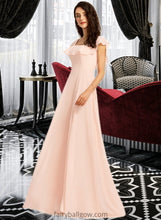 Load image into Gallery viewer, Lailah A-Line Square Neckline Floor-Length Bridesmaid Dress With Split Front XXCP0013186