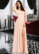 Load image into Gallery viewer, Lailah A-Line Square Neckline Floor-Length Bridesmaid Dress With Split Front XXCP0013186