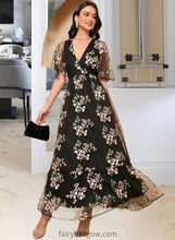 Load image into Gallery viewer, Riya A-Line V-neck Ankle-Length Bridesmaid Dress XXCP0013197