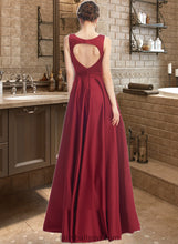 Load image into Gallery viewer, Diamond A-Line Scoop Neck Floor-Length Bridesmaid Dress XXCP0013198