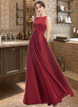 Load image into Gallery viewer, Diamond A-Line Scoop Neck Floor-Length Bridesmaid Dress XXCP0013198