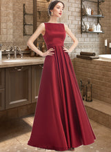 Load image into Gallery viewer, Diamond A-Line Scoop Neck Floor-Length Bridesmaid Dress XXCP0013198