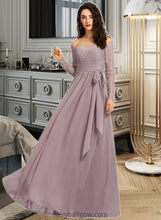 Load image into Gallery viewer, Florence A-Line Off-the-Shoulder Floor-Length Bridesmaid Dress XXCP0013200