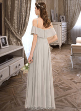 Load image into Gallery viewer, Yadira A-Line Off-the-Shoulder Floor-Length Chiffon Bridesmaid Dress XXCP0013202