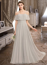 Load image into Gallery viewer, Yadira A-Line Off-the-Shoulder Floor-Length Chiffon Bridesmaid Dress XXCP0013202