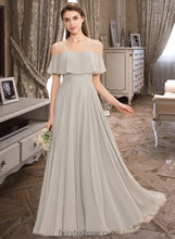 Load image into Gallery viewer, Yadira A-Line Off-the-Shoulder Floor-Length Chiffon Bridesmaid Dress XXCP0013202