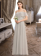 Load image into Gallery viewer, Yadira A-Line Off-the-Shoulder Floor-Length Chiffon Bridesmaid Dress XXCP0013202