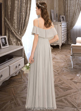 Load image into Gallery viewer, Yadira A-Line Off-the-Shoulder Floor-Length Chiffon Bridesmaid Dress XXCP0013202