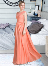 Load image into Gallery viewer, Abigail Ball-Gown/Princess V-neck Floor-Length Chiffon Bridesmaid Dress With Ruffle XXCP0013204