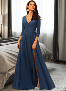 Kiley A-LineV-neckFloor-LengthBridesmaidDress#254178 XXCP0013215