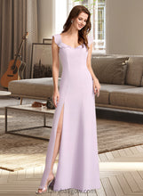 Load image into Gallery viewer, Lara A-Line Square Neckline Floor-Length Bridesmaid Dress With Ruffle XXCP0013220