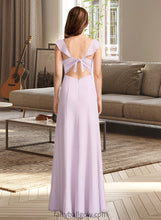 Load image into Gallery viewer, Lara A-Line Square Neckline Floor-Length Bridesmaid Dress With Ruffle XXCP0013220