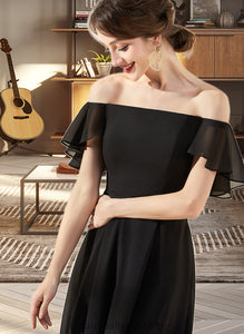 Mira A-Line Off-the-Shoulder Asymmetrical Chiffon Bridesmaid Dress With Cascading Ruffles XXCP0013224