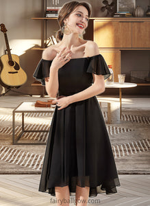 Mira A-Line Off-the-Shoulder Asymmetrical Chiffon Bridesmaid Dress With Cascading Ruffles XXCP0013224