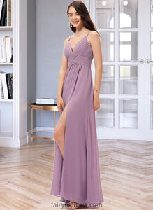 Britney A-Line Sweetheart Floor-Length Chiffon Bridesmaid Dress XXCP0013225