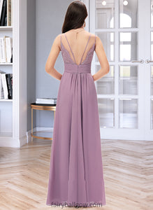 Britney A-Line Sweetheart Floor-Length Chiffon Bridesmaid Dress XXCP0013225