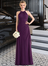 Load image into Gallery viewer, Madalyn A-Line Scoop Neck Floor-Length Chiffon Bridesmaid Dress With Cascading Ruffles XXCP0013228