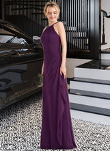 Load image into Gallery viewer, Madalyn A-Line Scoop Neck Floor-Length Chiffon Bridesmaid Dress With Cascading Ruffles XXCP0013228