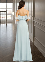 Load image into Gallery viewer, Pam A-Line Off-the-Shoulder Floor-Length Bridesmaid Dress With Split Front XXCP0013231