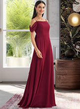 Load image into Gallery viewer, Julia A-Line Square Neckline Floor-Length Bridesmaid Dress With Bow(s) XXCP0013242