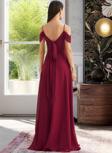 Load image into Gallery viewer, Julia A-Line Square Neckline Floor-Length Bridesmaid Dress With Bow(s) XXCP0013242