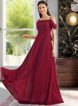 Load image into Gallery viewer, Julia A-Line Square Neckline Floor-Length Bridesmaid Dress With Bow(s) XXCP0013242