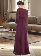 Load image into Gallery viewer, Mylee A-Line V-neck Floor-Length Bridesmaid Dress With Split Front XXCP0013244