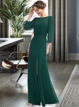 Load image into Gallery viewer, Frederica A-Line Scoop Neck Floor-Length Bridesmaid Dress With Split Front XXCP0013245