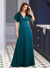 Load image into Gallery viewer, Ally A-Line V-neck Floor-Length Bridesmaid Dress XXCP0013255