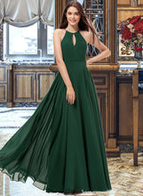 Load image into Gallery viewer, Brenda A-Line Scoop Neck Floor-Length Chiffon Bridesmaid Dress XXCP0013257