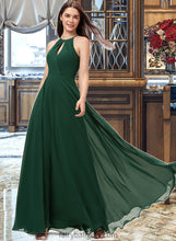 Load image into Gallery viewer, Brenda A-Line Scoop Neck Floor-Length Chiffon Bridesmaid Dress XXCP0013257