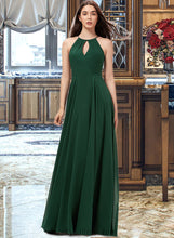 Load image into Gallery viewer, Brenda A-Line Scoop Neck Floor-Length Chiffon Bridesmaid Dress XXCP0013257