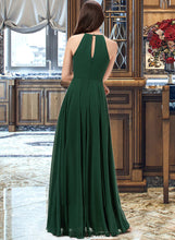 Load image into Gallery viewer, Brenda A-Line Scoop Neck Floor-Length Chiffon Bridesmaid Dress XXCP0013257