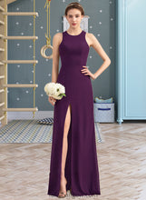 Load image into Gallery viewer, Rayna A-Line Scoop Neck Floor-Length Chiffon Bridesmaid Dress With Split Front XXCP0013260