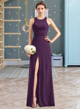 Load image into Gallery viewer, Rayna A-Line Scoop Neck Floor-Length Chiffon Bridesmaid Dress With Split Front XXCP0013260